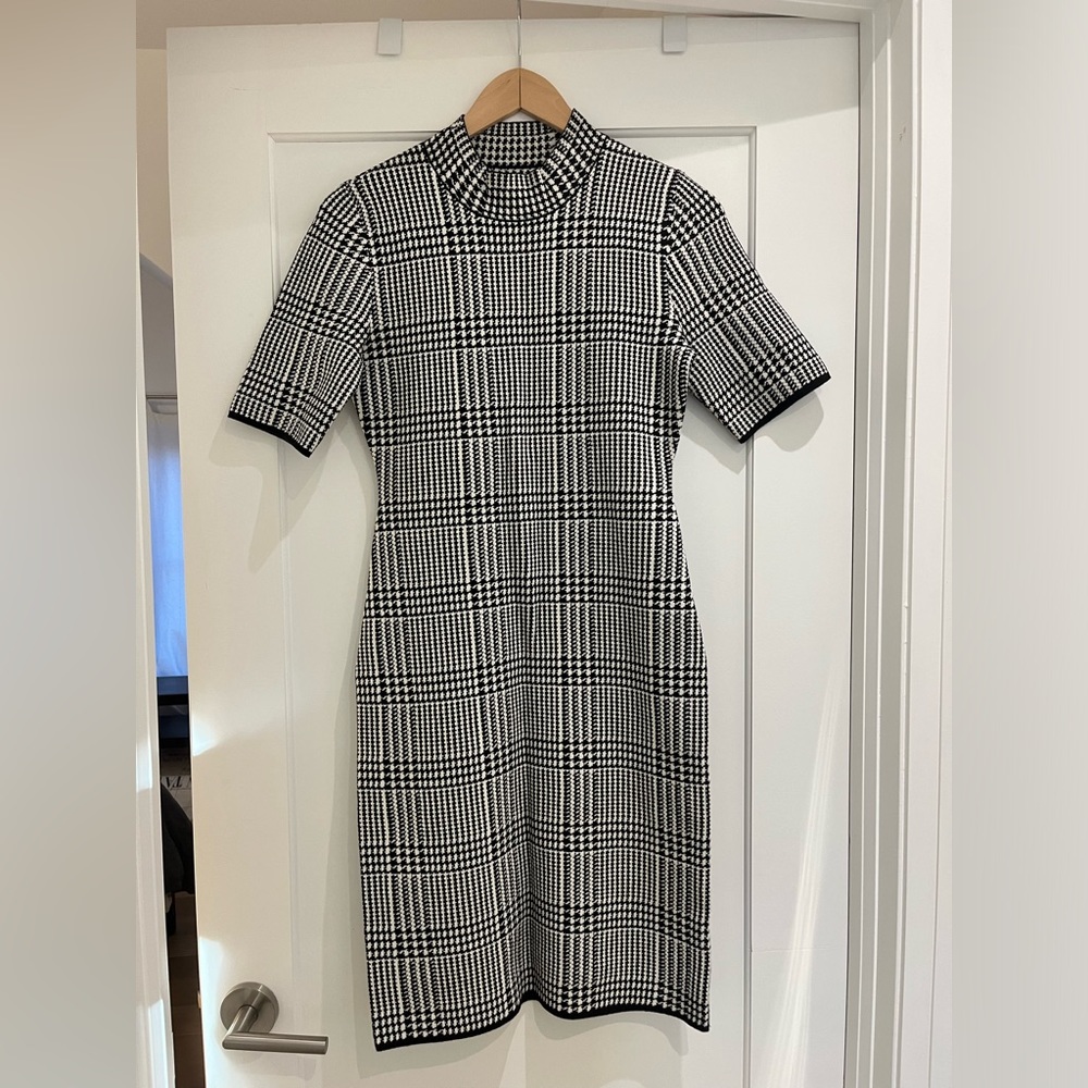 Houndstooth Sweater Dress